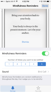 mindfulness reminders