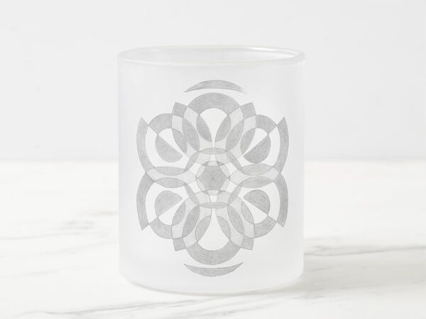 sage mandala frosted mug